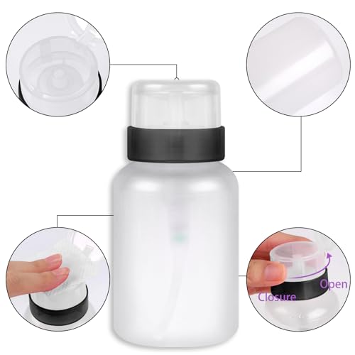 Lint-Free Nail Cotton Pads and Pump Dispenser Bottle Set