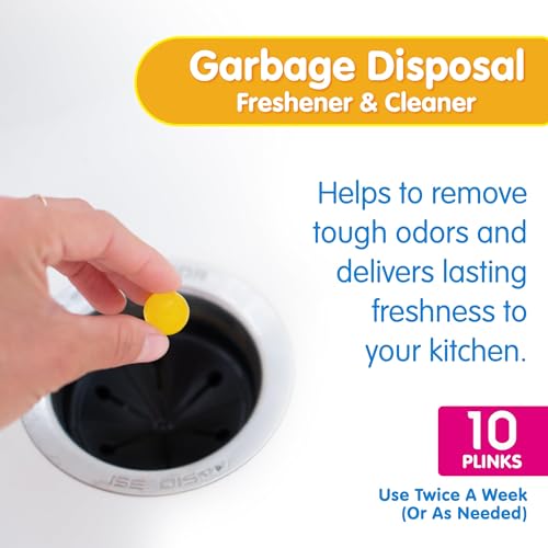 Plink Garbage Disposer Cleaner Balls - Fresh Lemon Scent, 10 Uses