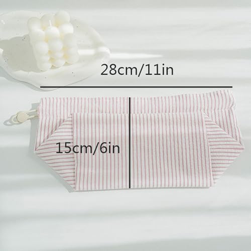 Stylish Pink Striped Fabric Tissue Box Cover with Handle