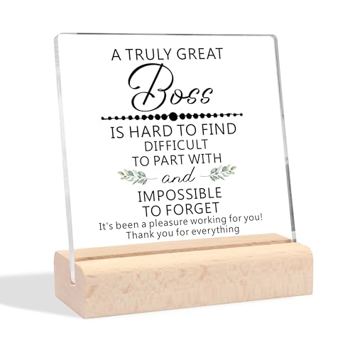 Acrylic Desk Decorative Sign for Boss - Unique Appreciation Gift