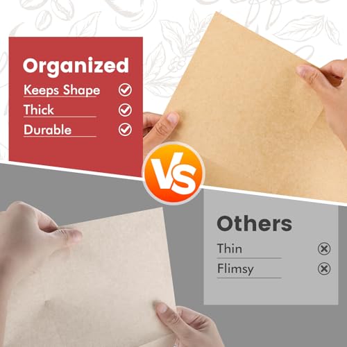 Premium Unbleached Cone Coffee Filters – 80 Thick Paper Filters