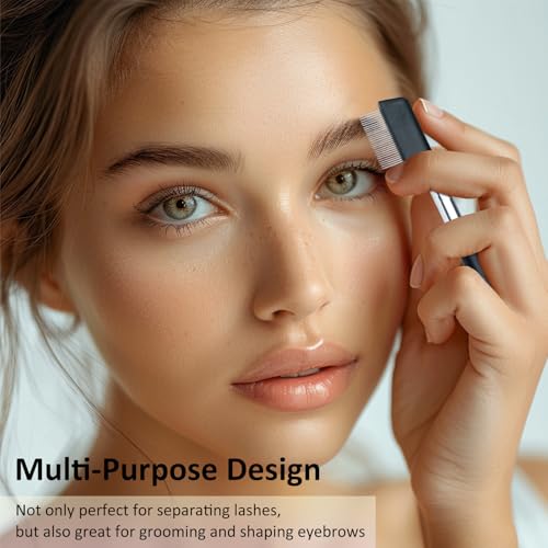 Zoolinn 2 Pcs Metal Eyelash Separator Brush and Grooming Tool