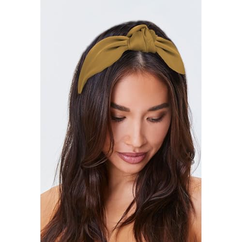 Ondder Coffee Wide Knotted Headband for Women Non Slip Hair Accessory