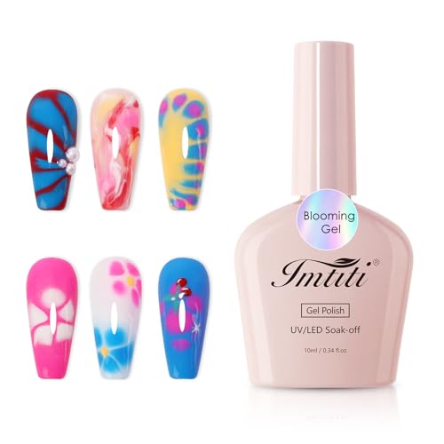 Imtiti Clear Blooming Gel Nail Polish 10ml Watercolor Marble Effect
