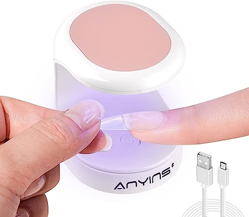 ANYINS 16W Portable Mini UV LED Nail Lamp for Gel Polish & Quick Repairs