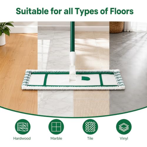2 Pack Mop Head Replacement for Libman Wet & Dry Mop - White & Green