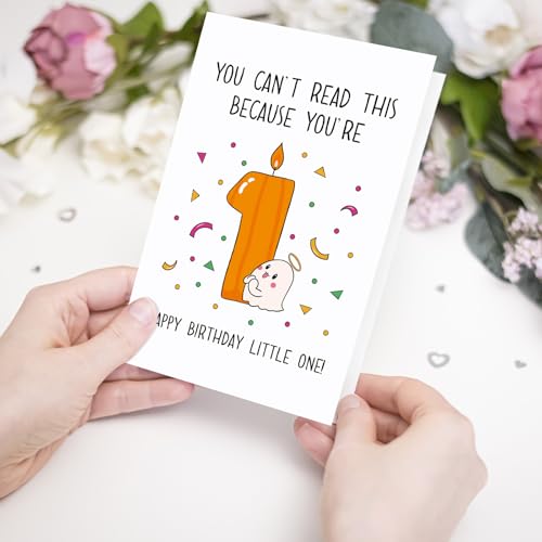 Funny 1st Birthday Halloween Card for Baby Boy or Girl