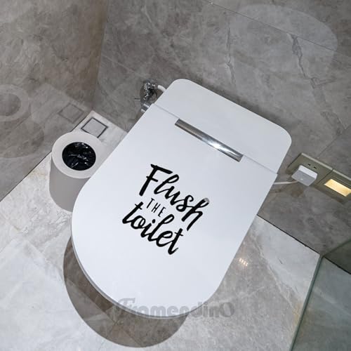 Funny Toilet Seat Stickers - 4 Pack Bathroom Reminder Signs