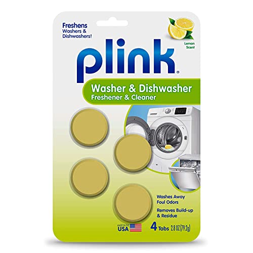 Plink 9024 Washer & Dishwasher Freshener Cleaner Pack of 4 - Lemon Scent