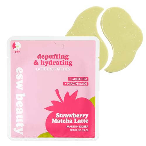 ESW Beauty Strawberry Matcha Latte Under Eye Patches with Hyaluronic Acid