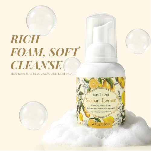 ROMIIE ZOI Foaming Hand Soap Sicilian Lemon 4 oz Travel Size