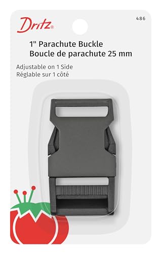 Dritz Antique Silver Parachute Buckle for 1-Inch Straps, 1 Set