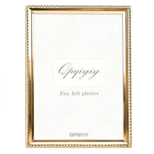 4x6 Gold Picture Frame with Real Glass - Elegant Home Decor