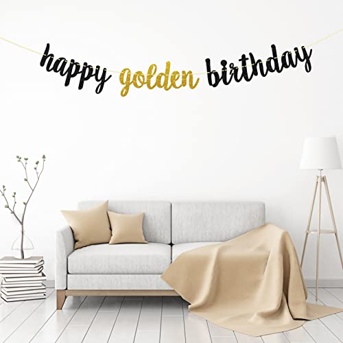 Golden Birthday Banner for 5th, 21st, 30th & 50th Celebrations