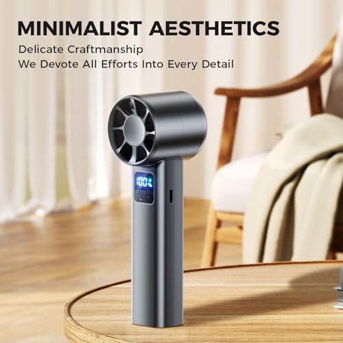 Myzztek Handheld Mini Fan - Rechargeable Turbo 18000 RPM, Compact & Powerful for Outdoor Travel
