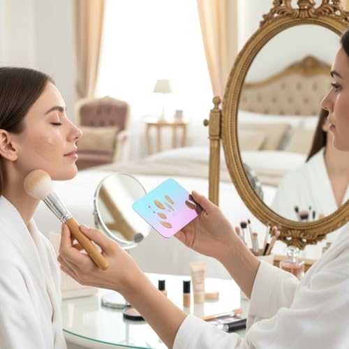 Thinp 2-Set Acrylic Makeup Mixing Palette and Foundation Spatula Tray