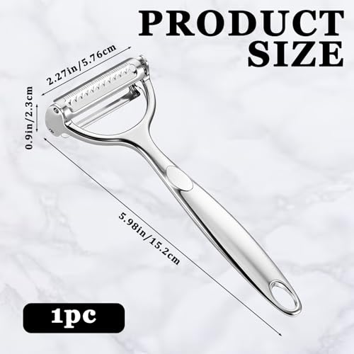 Hadnves 2-in-1 Vegetable Peeler and Grater - Zinc Alloy Slicer