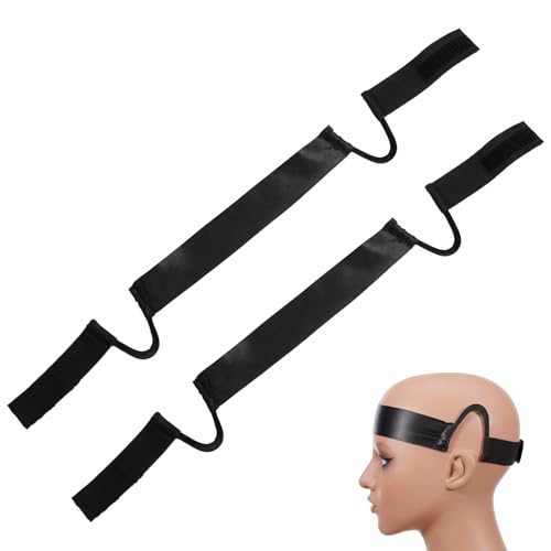 Ezymivs No-Slip Satin Wig Band for Lace Front with Ear Cut-Outs, 2-Pack