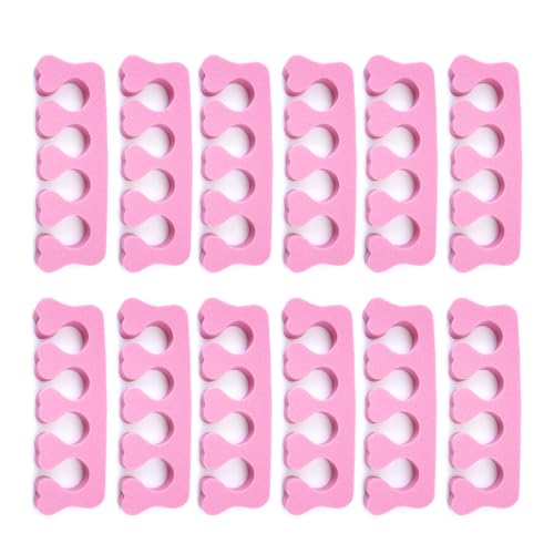 Quacc Soft Sponge Toe Separators 12-Pack for Pedicure and Nail Art