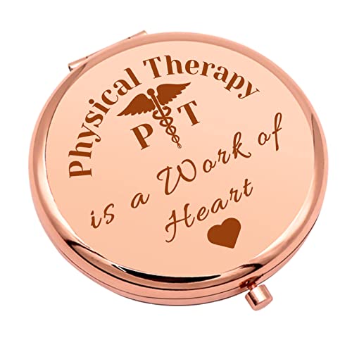 Mwphuy Physical Therapist Gifts for Physical Therapy Student - Compact Makeup Mirror for PT Doctor & Occupational Therapist Appreciation