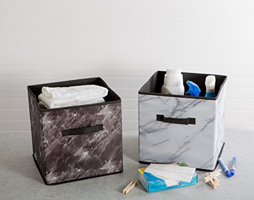DII Black Trapezoid Foldable Laundry Storage Bins Set of 4