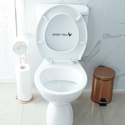 2-Pack Funny Rooster Toilet Stickers - Waterproof PVC Décor