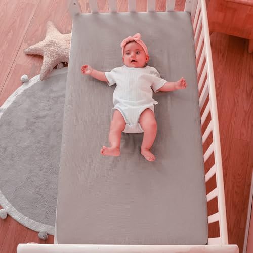 Muslin Crib Sheet for Standard Mattress - Soft & Breathable