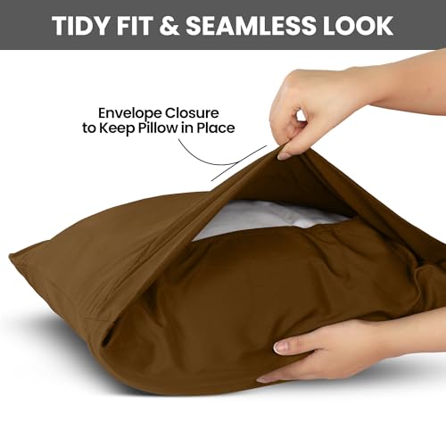 Queen Size Pillow Cases Set of 4 - Ultra Soft Microfiber Covers