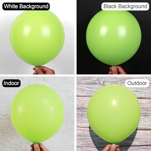 Lime Green Balloons Pack - 150 pcs in Various Sizes for Party Decor (Green-1v)