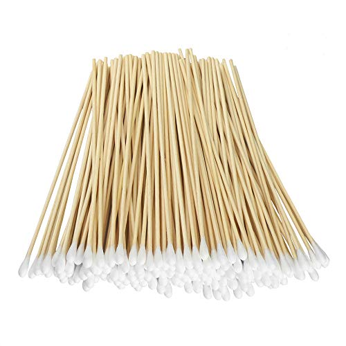 6 Inch Long Cotton Swabs with Wooden Handles - 200 Pcs Applicator