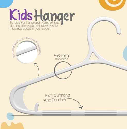 Utopia Home Kids Hangers - 20 Pack Non-Slip Baby Clothes Hangers