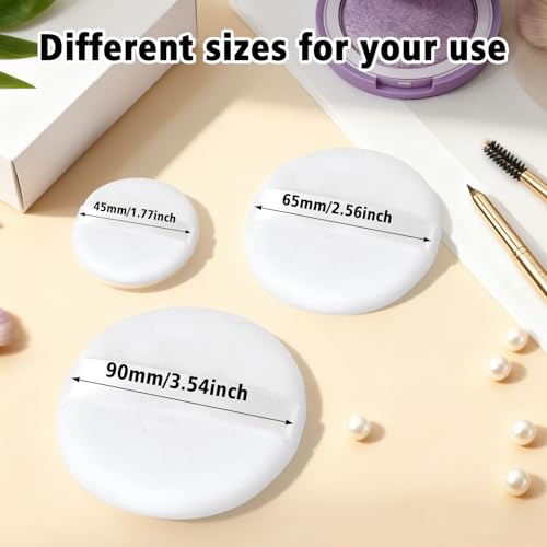 YEAJOIN 3pcs Powder Puff Set with Container Soft Body and Face Makeup Puffs