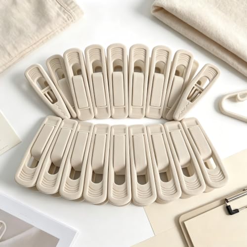 Velvet Hanger Clips for Slim Hangers - 20 Pack, Strong Grip for Clothes