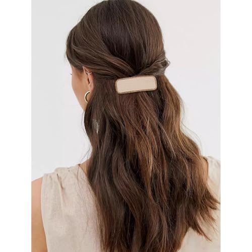 CURASA Rhinestone Snap Hair Clips 6PCS Elegant Crystal Barrettes