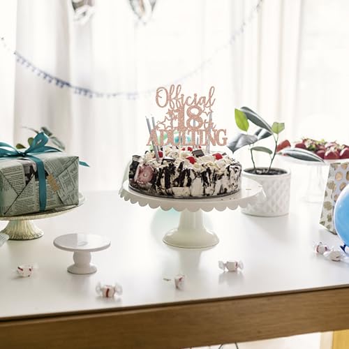 Glitter 18th Birthday Cake Topper - Cheers to 18 Years