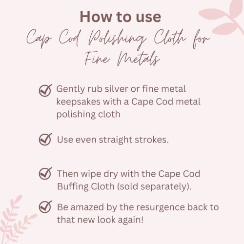 Cape Cod Metal Polishing Cloths - Fine Jewelry & Silver Tarnish Remover (2pk)