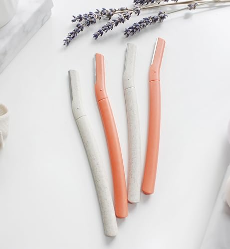 ChaosssCo Dermaplaning Tool & Eyebrow Razor - 4 Pack Peach Fuzz Shaver