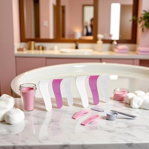 ZLmoue 6 Pcs Reusable Non-Stick Hair Wax Applicator Spatulas
