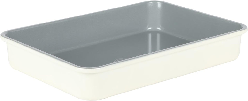 Sur La Table Nonstick Baking Pan - 9x13 Inch PFOA-Free Roaster in Linen White | Kitchen Essential