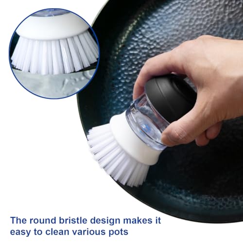 CELOX Dish Brush with Soap Dispenser - 3-in-1 Kitchen Cleaner