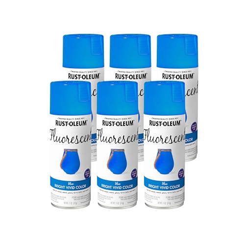 Rust-Oleum Fluorescent Blue Spray Paint - 11 oz (Pack of 6)