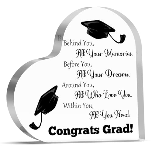 Funny Graduation Acrylic Desk Sign | Unique Grad Gift for Him & Her
