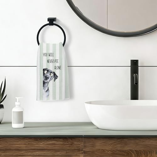 Funny Labrador Retriever Bathroom Hand Towel - 16x24in