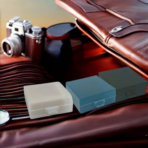 Elimeta Matt Blue Travel Soap Container Square Shower Bar Holder for Handmade Soap