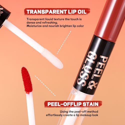 CoteMara Dual-Ended Peel-Off Liquid Lipstick and Clear Lip Oil