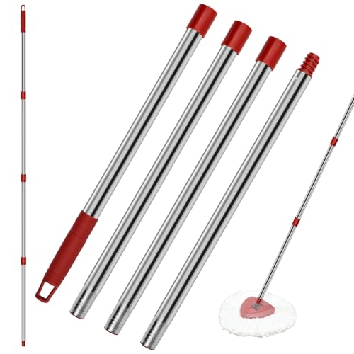 4-Section Adjustable Mop Handle for O Cedar Spin Mop - American Screw Joint