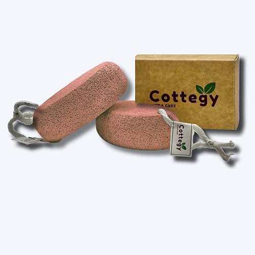 Cottegy Natural Foot Pumice Stone 2-Pack, Callus Remover & Exfoliator