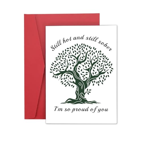 KINMES Sobriety Greeting Card - Funny Encouragement Gift for Recovery