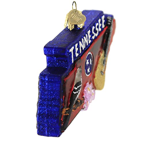Tennessee Glass Blown Christmas Ornament - Handcrafted Holiday Decoration, State Collection