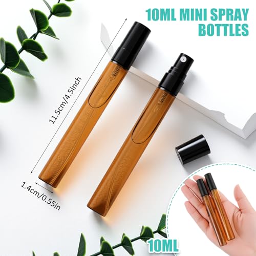 Zhehao 10ml Amber Glass Refillable Perfume Atomizer & Spray Bottle